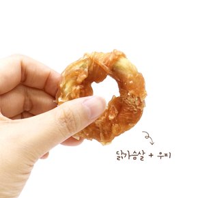 베이커츄 대형견 수제 간식 치킨 베이글 S 6P 84g
