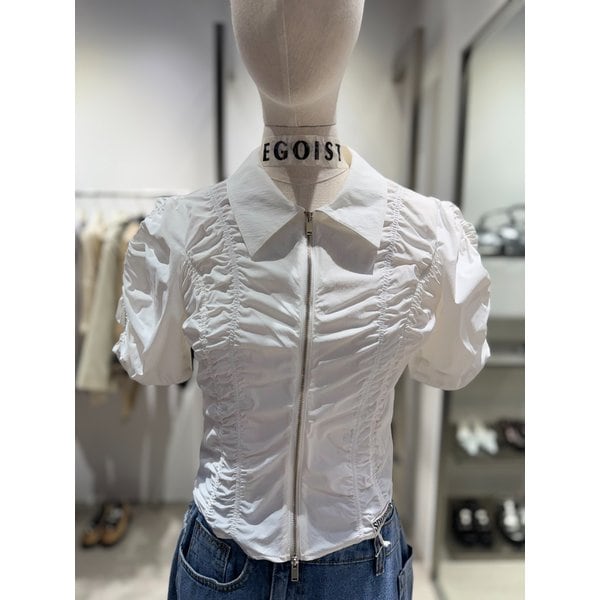 [여주점] 셔링 포인트 슬림 투웨이 집업 블라우스 ER2WB461