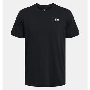1382902-001 블랙  남성 UA 헤비웨이트 레프트 체스트 패치 반팔 면 티셔츠 SDJ