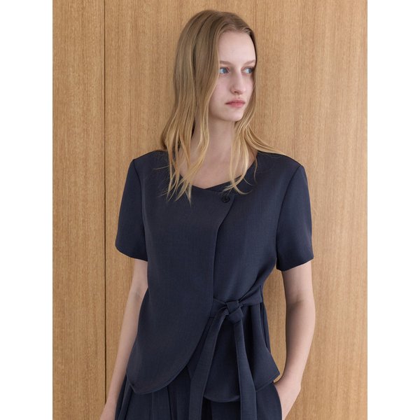 무드 랩 블라우스 네이비 amr2315