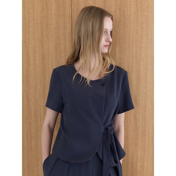 무드 랩 블라우스 네이비 amr2315