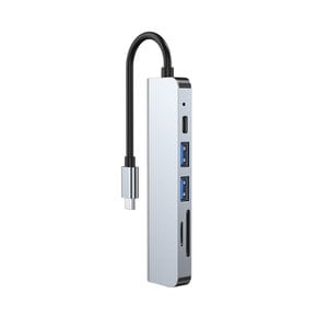 보스위즈 6in1 USB C타입 멀티 허브 HDMI 4K 멀티포트 노트북 BOS-H700