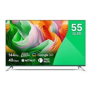 더함 4K UHD TV 더함 55인치(139cm) 치크 UA551QLED 구글 안드로이드  스마트 TV