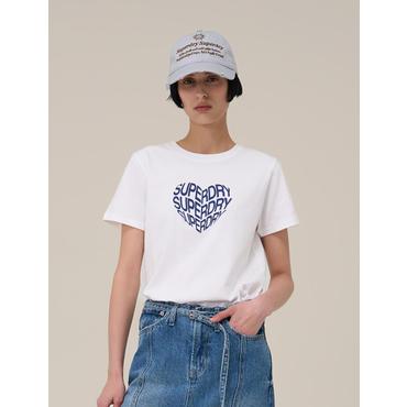 SUPERDRY 슈퍼드라이 하트 로고 티셔츠 (SDFISCP92)