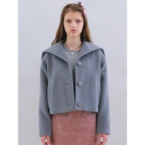 DIONNE WOOL SAILOR COAT JACKET_GREY