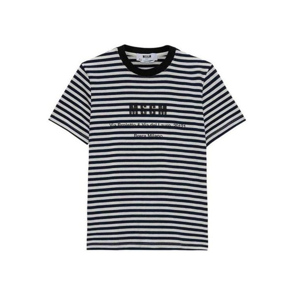 26SS 엠에스지엠 반팔 티셔츠 4041MDM118N 267128 89 BLUE DOM