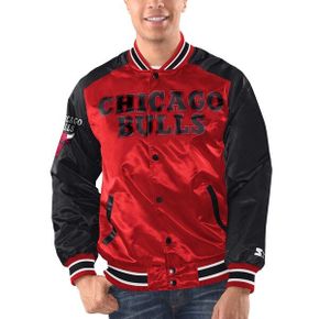 [해외] 1082722 스타터 집업 후드 자켓 Chicago Bulls Starter Renegade Satin Full-Snap Varsit