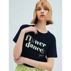 Flower dance short-sleeved T-shirt_Navy