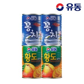 꽁치 400g x2개 +황도슬라이스 400g x2개