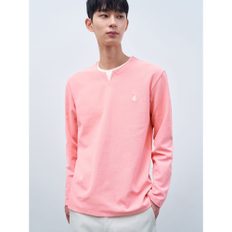 [24SS]밀라노 조직 레이어드넥 티셔츠  핑크 (BC4141C11X)