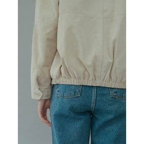 LONDON SUEDE BLOUSON - LIGHT BEIGE