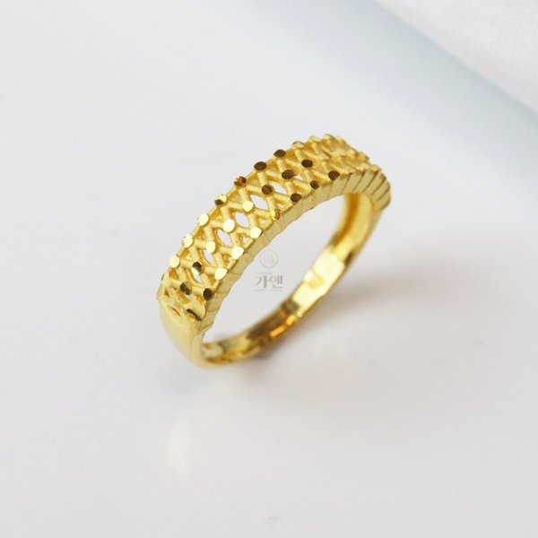 [가앤] 24k순금 포인트 미러 반지 3.75g