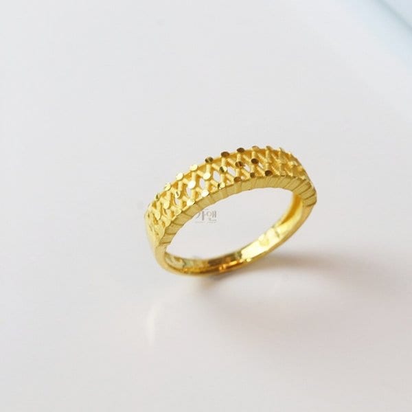 [가앤] 24k순금 포인트 미러 반지 3.75g