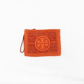 토리버치(TORY BURCH)(YOOX) 토리버치 엘라 크로셰 클러치 파우치 POPPY RED 155038