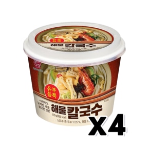 본고장 유부듬뿍 해물칼국수 즉석용기면 170g x 4개