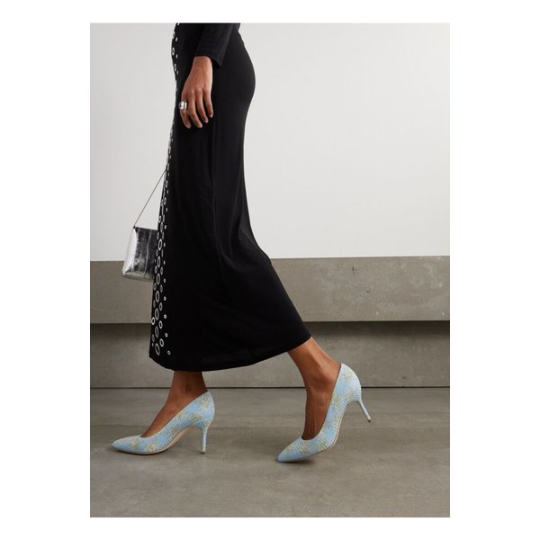 Bb 우븐 펌프스 70mm 라이트 블루 1647597351901304
