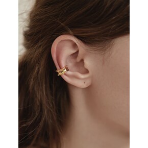 Simple gold flexura earring