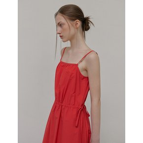 Slip Logo String Dress, Red