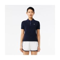 매장정품 라코스테 LACOSTE 여성 슬림핏 타월링 폴로셔츠 네이비 DF7244-54G166 1569457