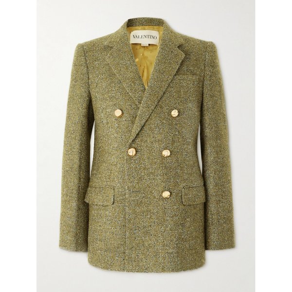 더블브레스트 울 블렌드 부클 블레이저 46376663162907794