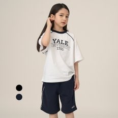 시원하고 트렌디한 라인 래글런 아동 반팔 반바지 세트 2종 1택 (정상가 64,000원)