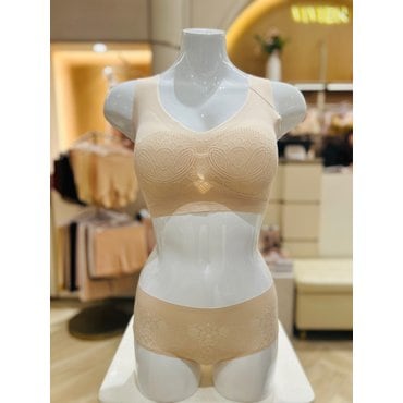 비비안 노와이어 심리스 레이스브라+팬티 (BR1730ABP1730A)