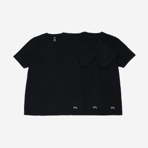 스투시 언더셔츠 블랙 (3개입) Stussy Undershirt Black (3 Pack)