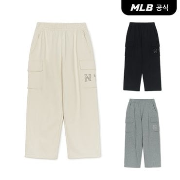 MLB [코리아공식] [MLB] 베이직 쿠퍼스 로고 카고 와이드팬츠 (3 COLOR)