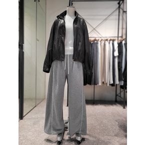 [부산점] 하이넥 집업 페이크 레더  AS7XL360