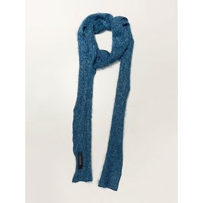 Hairly Knit Muffler Scarf (Blue-green)