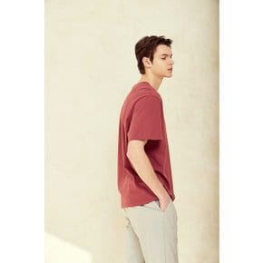 [남성]고급스러운 광택감의 실켓티셔츠_반팔R넥