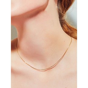 [Silver] Flat Silver Chain Necklace