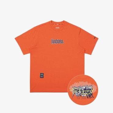 디아도라 [공식스토어] 배즈본 AIRTEX 반팔 티셔츠 ORANGE (D4221TRS53ORS)
