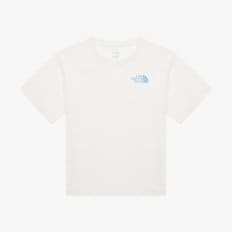 [노스페이스키즈 공식] NT7UR02S 키즈 고-투 반팔 라운드 티_OFF WHITE