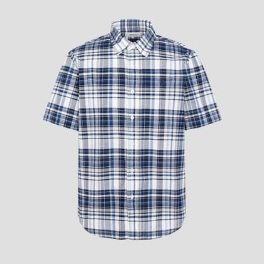 빈폴 24SS 마드라스 멀티체크 반소매 셔츠 - 블루(BC4465C33P)