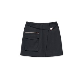 zip skirt (navy)