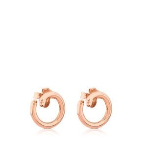 Small Rose Vermeil Silver Hold Earrings/귀걸이/712343520