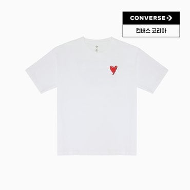 컨버스 CVD 루즈 핏 그래픽 티 화이트 UCH618-001