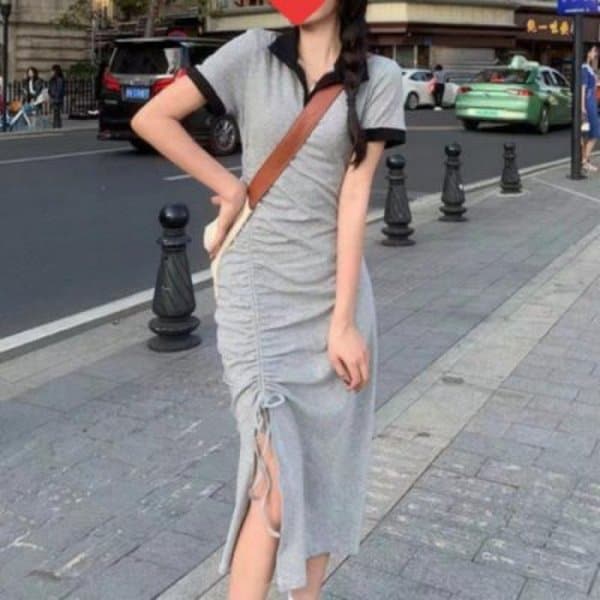 확대된 대표 [홍은]단정한원피스 스타일 데일리 여름 원피스 단정한 여성 셔링 데