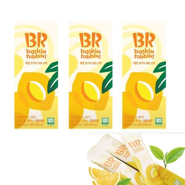 배스킨라빈스 유기농 레몬즙 100% 14포x3박스 / 총 42포 (S41563712)
