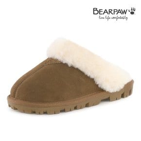 베어파우(BEARPAW) 여성 MARY 소가죽 양모 겨울 슬리퍼 히코리(K814002)