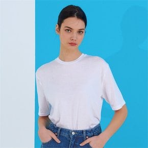 SILKY ROUND T-SHIRT WHITE