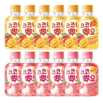 팔도 코코뿌요 복숭아 280ml x 6개 + 애플망고 280ml x 6개