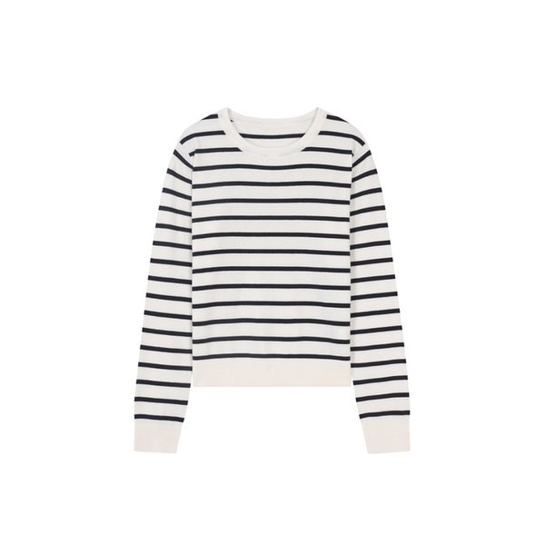 베이직 스트라이프 니트 풀오버 (TJUCX9901)
