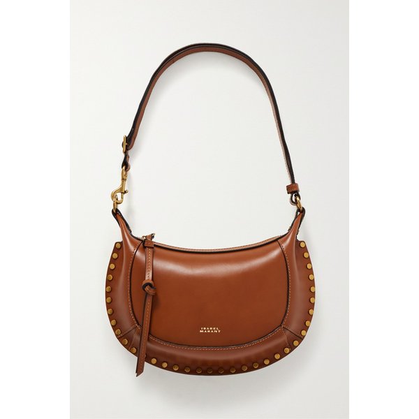 오스칸 문 스터드 가죽 숄더 백 탠 브라운 1647597313509246
