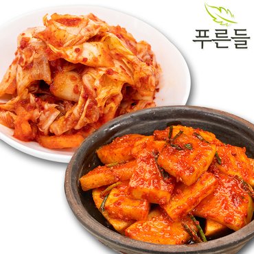 푸른들판 [푸른들] 전라남도 함평김치 / 맛김치 1kg + 석박지 1kg