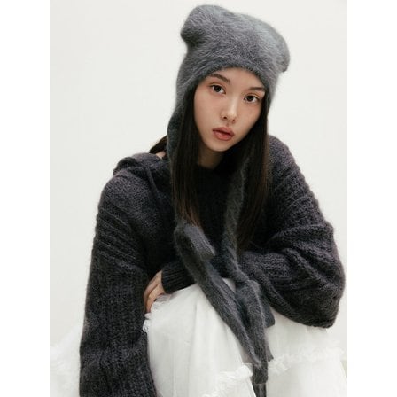 더티스 TWIST ANGORA KNIT BEANIE_TT4W302CH