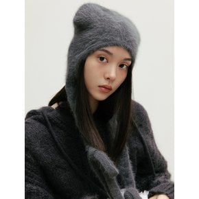 TWIST ANGORA KNIT BEANIE_TT4W302CH