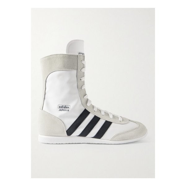 재팬 H 스웨이드 트리밍 캔버스 하이탑 스니커즈 화이트 1647597347973006