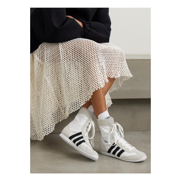 재팬 H 스웨이드 트리밍 캔버스 하이탑 스니커즈 화이트 1647597347973006